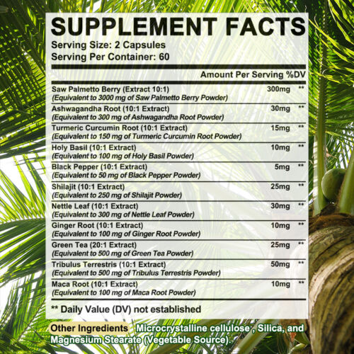 Prostate trouble! Saw palmetto extract capsules, gland power endurance 5350mg - Foto 10 di 13