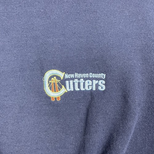 Vintage New Haven County Cutters Baseball Pullover Sweatshirt bestickt LARGE - Bild 7 von 14