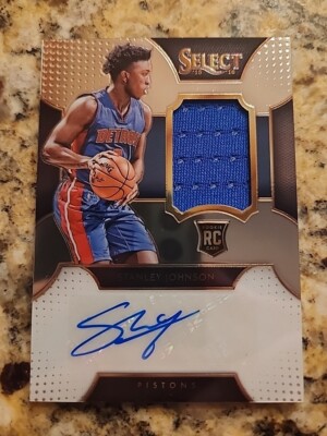 2015-16 Panini Select Materials /125 Stanley Johnson #RA-SJS Rookie Auto RC