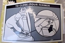 SEA DOO HOOD CLOSING INSTRUCTION STICKER DECAL PWC GTI GTS 1996-2000 219900251
