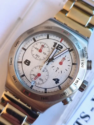 SWATCH+IRONY NEW CHRONO+YVS447G SILVER AGAIN+NEU/NEW - Bild 1 von 3