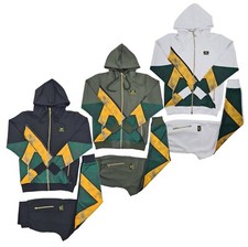 Time Is Money Jamaica Tracksuit Mens Slim Fit Hoodie  Joggers Set - Urban Rasta
