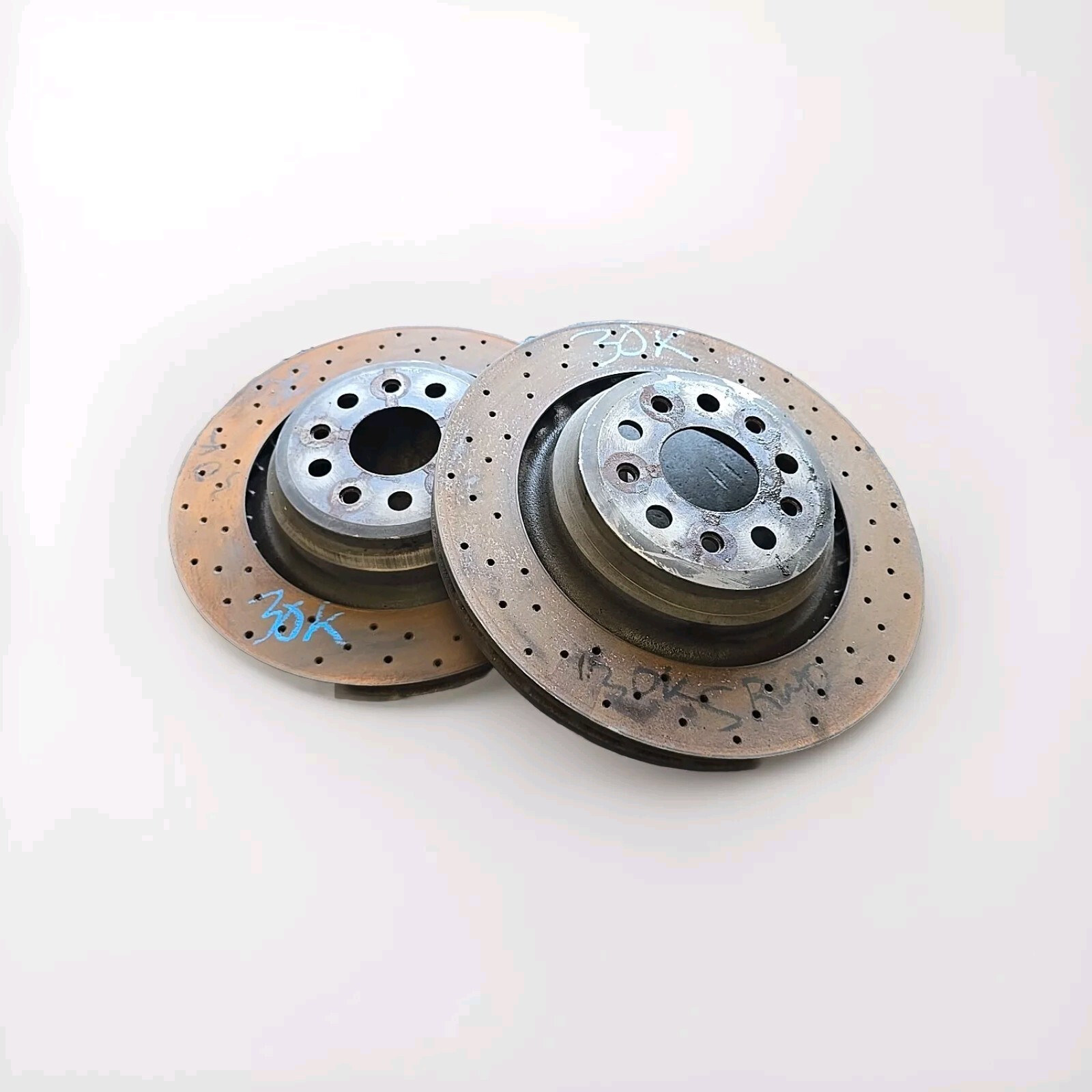 2014-2020 MASERATI GHIBLI Quattroporte REAR AWD BRAKE ROTORS SET X2 OEM
