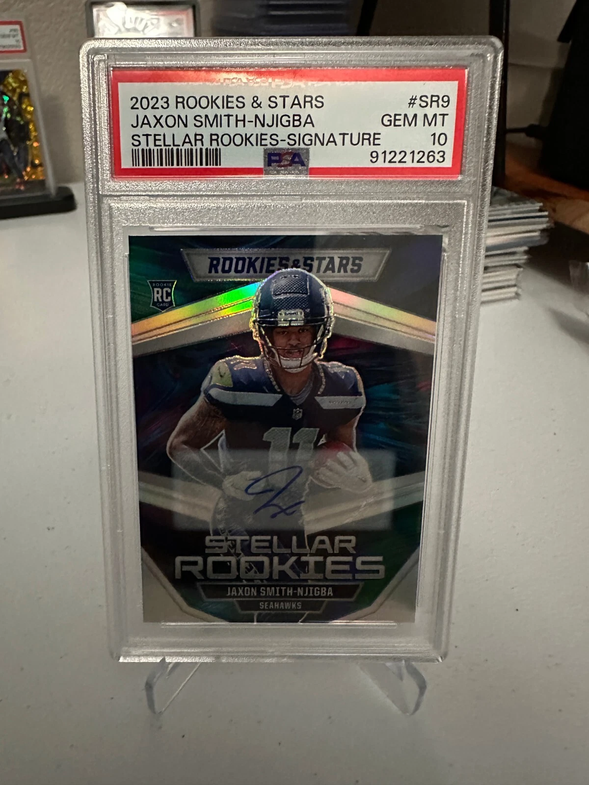 Jaxon Smith-Njigba Panini Rookies & Stars Stellar Rookies #SR9 Signature