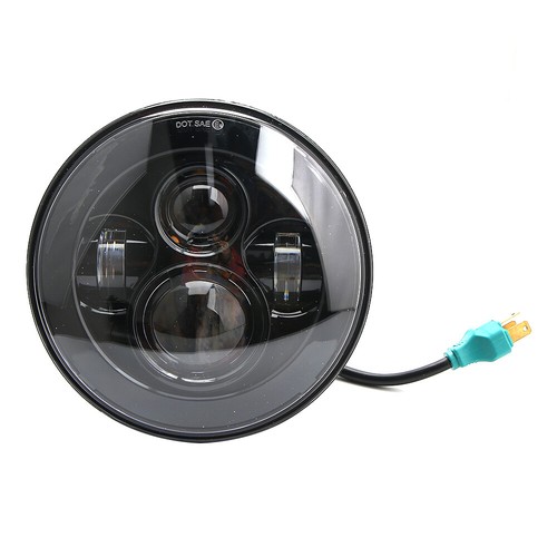 Motorcycle 7" LED Headlight Projector HI/Lo Beam For Harley For Jeep JK TJ LJ - Picture 8 of 11
