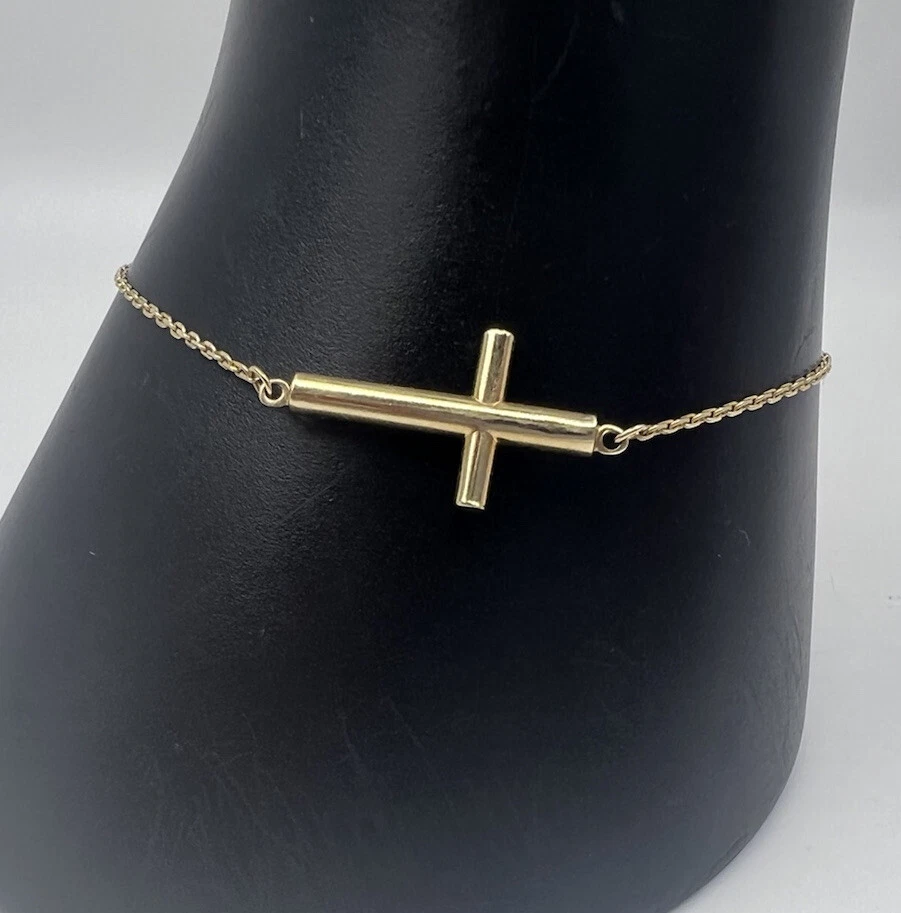 Delicate cross hotsell bracelet