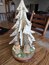 Anri Thorens Movement "O Christmas Tree" Switzerland Music Box 14" Tall Works