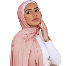 Hijab Scarf for Women Soft Cotton Muslim Jersey Hijab Head Wrap Scarves Fashi...