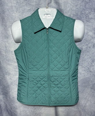 Pendleton Quilted Full Zip Sleeveless Lightweight Vest- Women's Medium