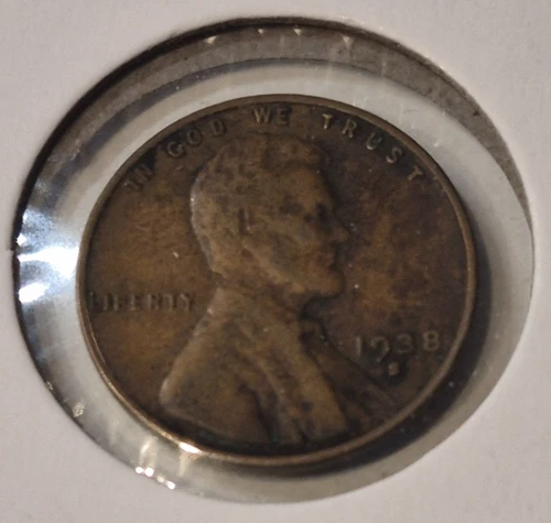 1938 S Lincoln Cent, Penny, Fine Condition