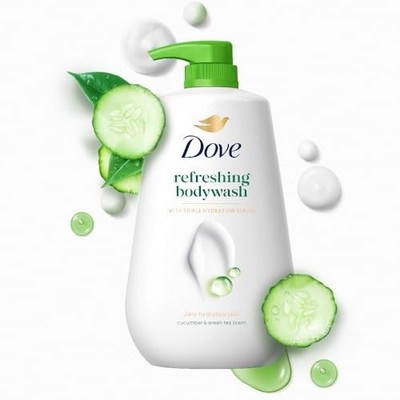 Dove Refreshing Body Wash 825ml Triple Hydration Serum