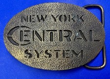 New York Central System Railroad Jim Watson 1976 Vintage Brass Tone Belt Buckle