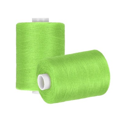 2 Spool Sewing Thread, Green #202 for Sewing Hand, 1000 Yards/Spool
