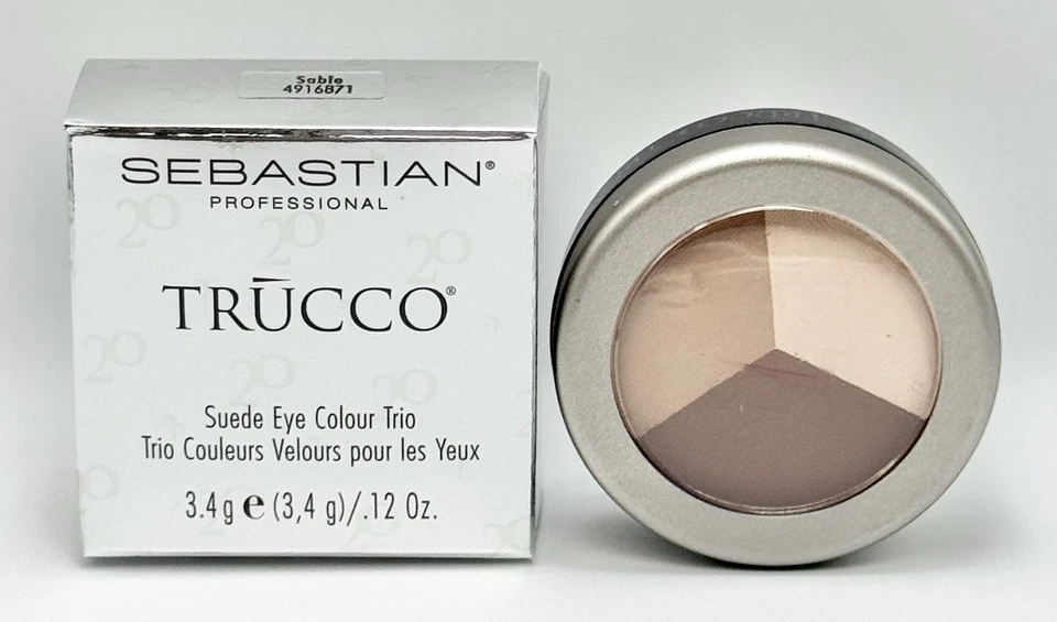 Sebastian Trucco Suede Eye Colour Trio SABLE #4916871 - .12 oz. / 3.4g NIB - Image 2 of 4