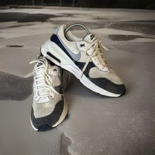 Nike Air Max System Low Athletic Sneakers, Size Youth 7, White Mesh/Gray Suede
