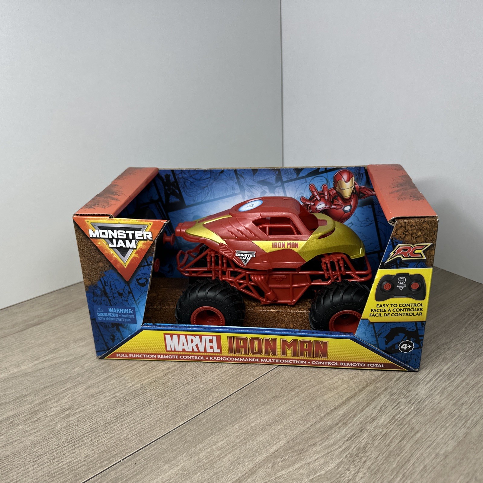 Monster Jam Marvel Iron Man RC Monster Truck Full Function Remote Control - NEW