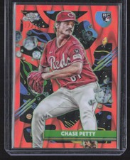 2025 Topps Chrome Cosmic Chase Petty #31 Orange Galactic Refractor 17/25 Reds Rc
