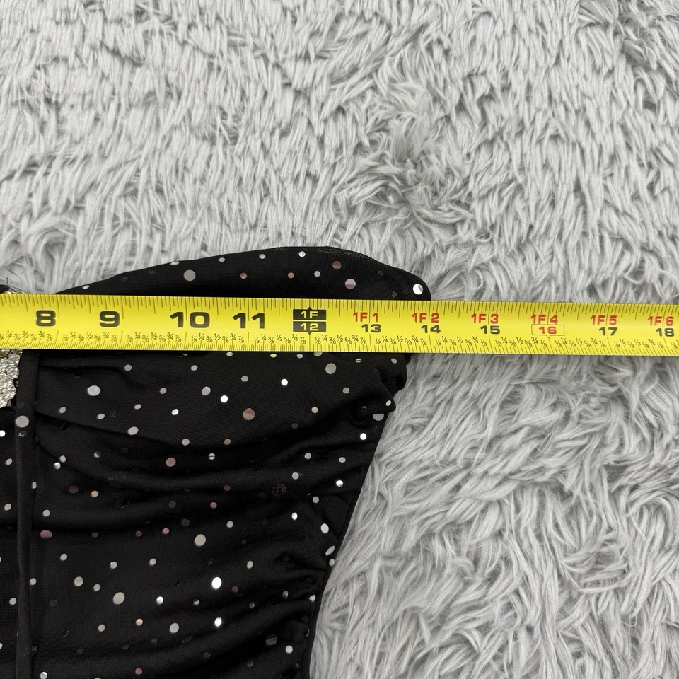 City Triangles Dress Women's M Sequin VTG Y2K Fairy Grunge Whimsigoth Asymmetric - Image 3 of 4