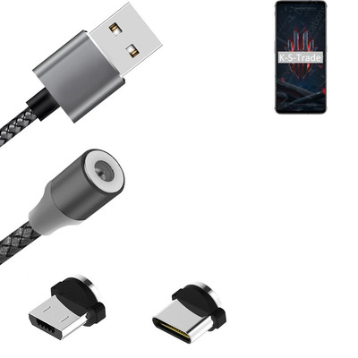 Magnet-Lade-Kabel für nubia Red Magic 6S Pro mit USB-Typ C und Micro-USB-Anschl