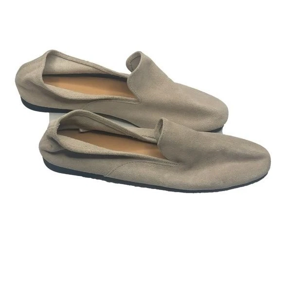 Mocasines sin cordones Zara Trafaluc de cuero gamuza beige natural Foto 4 de 4