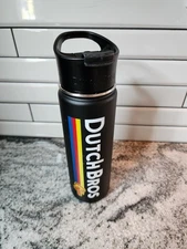 Dutch Bros Stainless Steel Tumbler Insulating 20 OZ Tall Black Bottle 