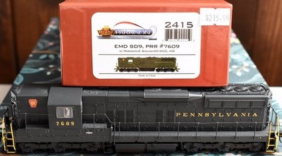 HO-Broadway Limited Paragon 2 2415 PRR Pennsylvania RR EMD SD9 #7609 EX DCC