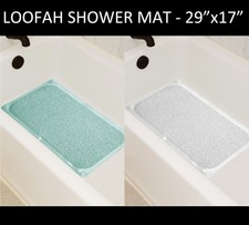 Loofah Shower Tub Mat With Non-Slip Suction Cups - 29" x 17"