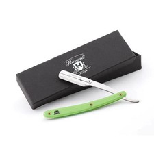 Durable Cut Throat Razor,Shavette, Plastic Handle, Barber Straight Razor, Green✅