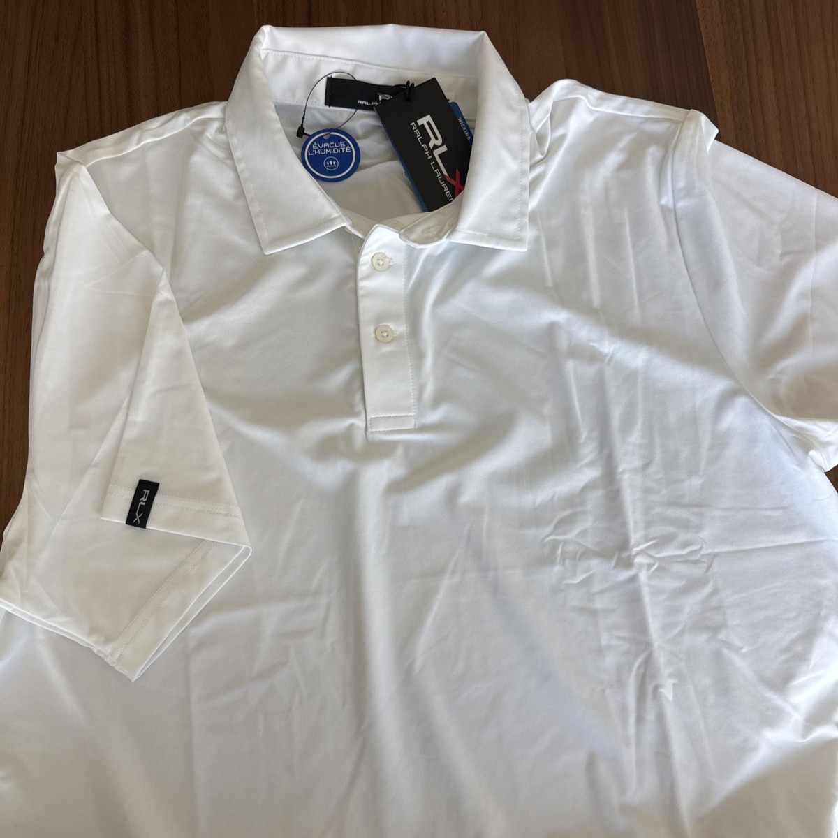Ralph Lauren RLX SZ L Mens SS Performance White Polo Shirt NWT | eBay