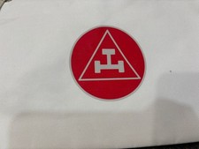 Masonic Royal Arch White Tote Bag Red White Printed Lightweight Water Resistant