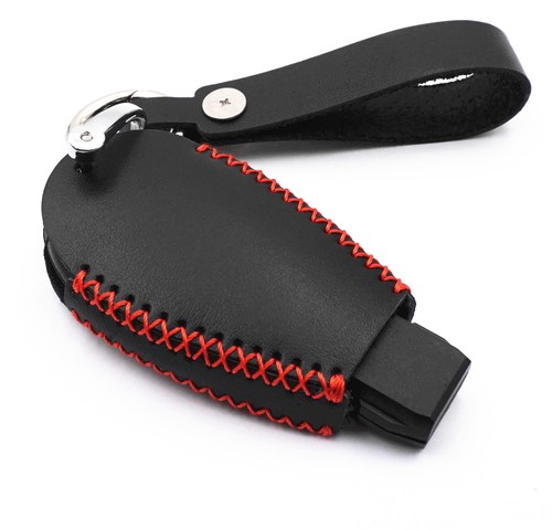 4 Buttons Black Leather for Chrysler Jeep Dodge Ram Grand Caravan Key Fob Cover - Picture 4 of 5