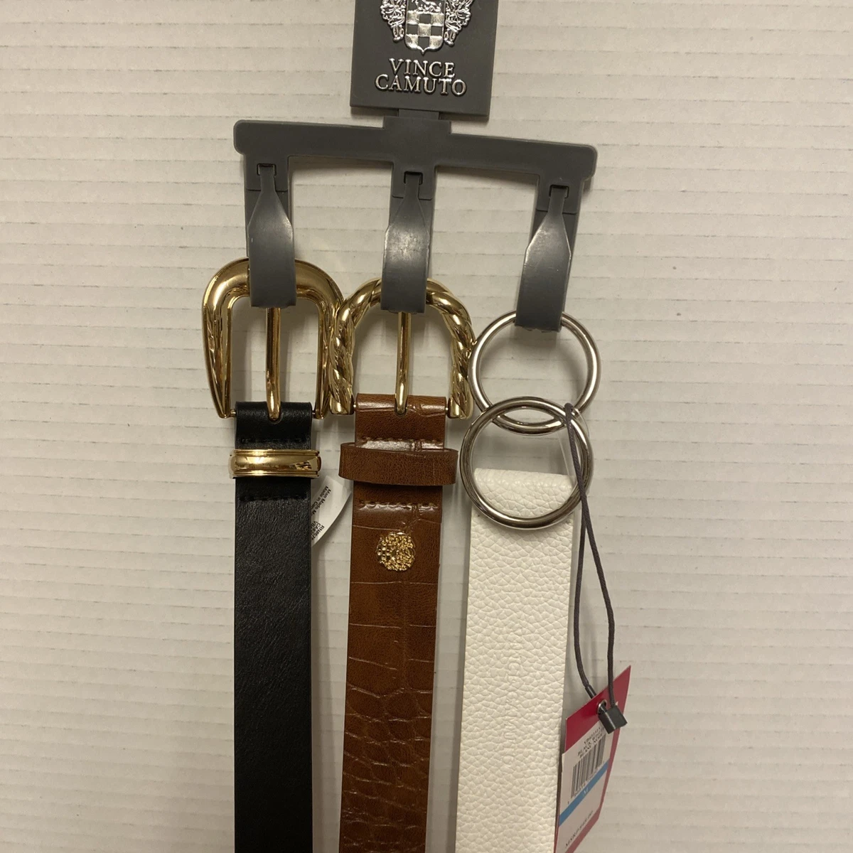 Vince Camuto Black & Brown Elastic Belts with Gold-Tone Signature Buckle Vince Camuto Wide Belts for Women for sale | eBay main image 3