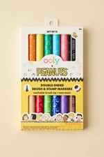  OOLY X Peanuts Double-Ended Brush & Stamp Marker Set - NEW (SET OF 12)