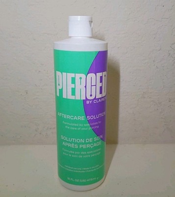 Pierced by Claire s Aftercare Solution for Piercing Care New Sealed 16oz Bottle