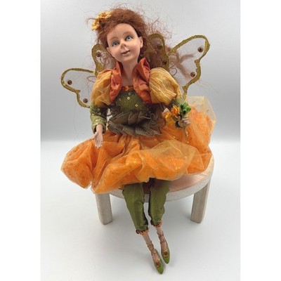 Vintage Posable Autumn Fairy Doll Enchanted Whimsical Home Decor Collectibles