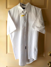 WINDSOR SHIRT COMPANY SHORT SLEEVE OXFORD WHITE DRESS SHIRT SIZE 16 1/2 TALL