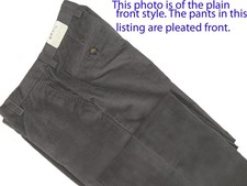 NEW 129 Orvis Bozeman Corduroy Pants Cords  32 x 32 32.5  Pleated  Gray