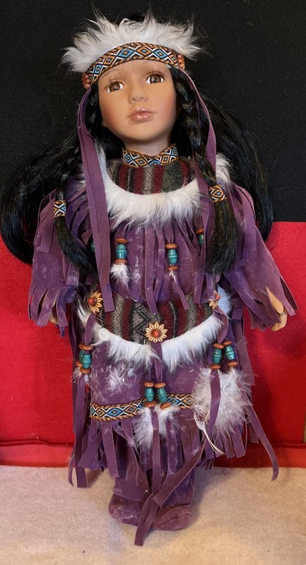 Vintage Ruth Cathay Collection Native American Porcelain Doll 263 Of 5000