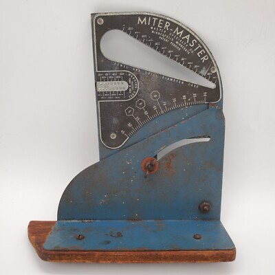 #ad Vintage Miter Master Angle Gauge Drill Dowel Tool Master Specialty Co USA Metal $12.95