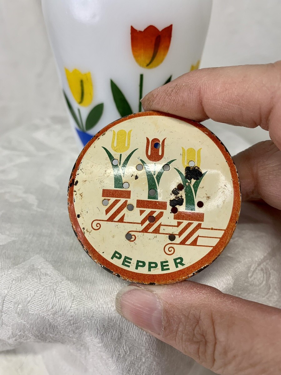 Vintage Anchor Hocking Fire King Tulip Pepper Shaker with Lid | eBay