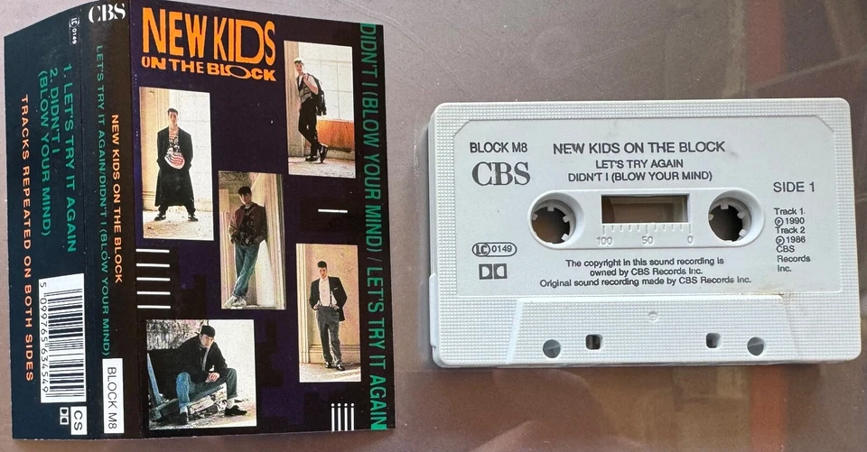 NEW KIDS ON THE BLOCK - LET'S TRY IT AGAIN/DIDN'T I (BLOW) (UK CASSETTE SINGLE) - Image 3 of 4