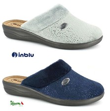 OFFERTA INBLU ciabatte pantofole donna BASSE solettaPELLE SOFT invernali CF 40