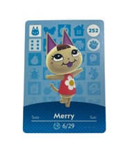Merry 252 Animal Crossing Amiibo Card AUTHENTIC Series 3 Cat ACNH