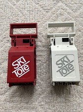 Vintage 80s SKI TOTE White Made USA Transport System Carrier Winter Skis  Poles