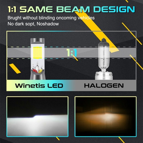 2X Fog Light Bulb H11 H8 Bulb DRL Switchback White + Blue Strobe Dual Color LED - Picture 5 of 9