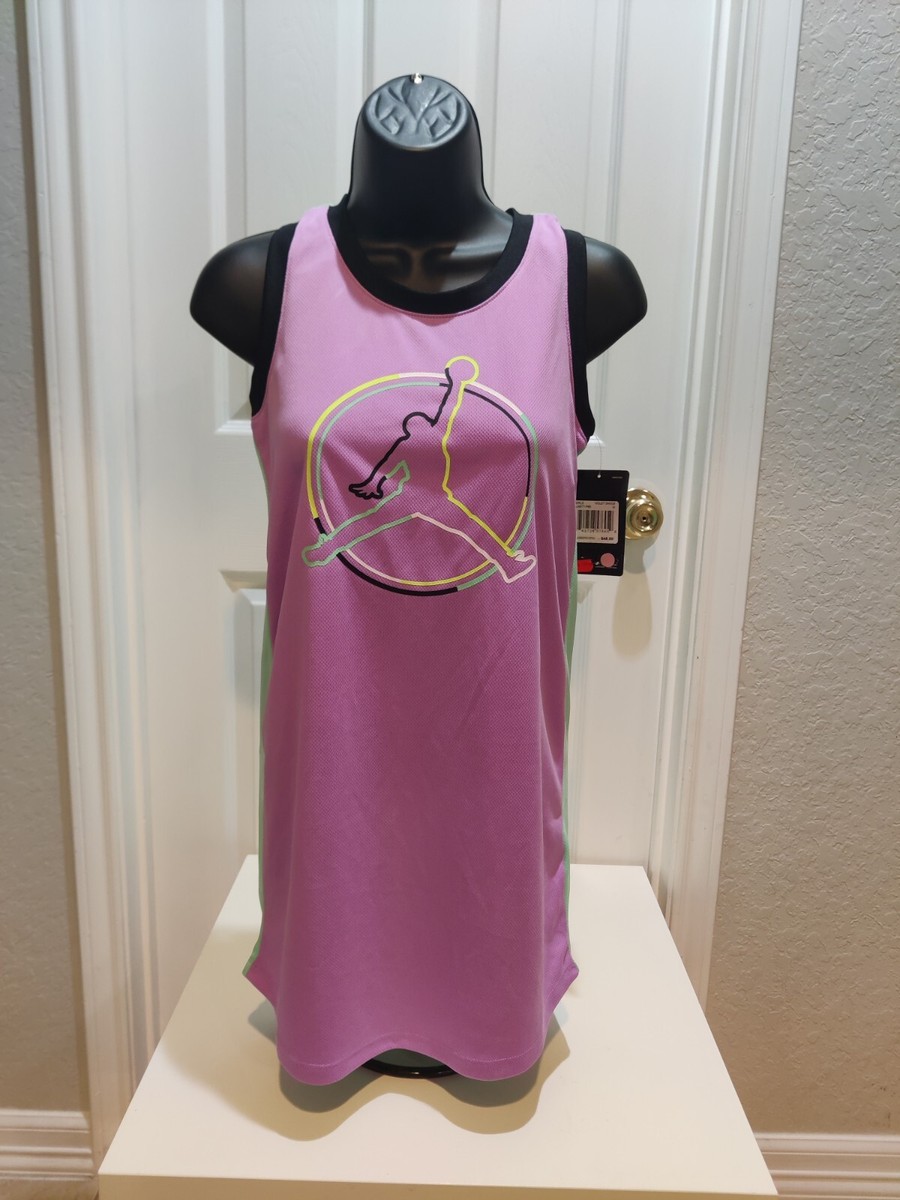 purple shock dress Girls Air Jordan Violet Shock Sleeveless Dress Jumpman 23 Size (M)  4JA577-P85
