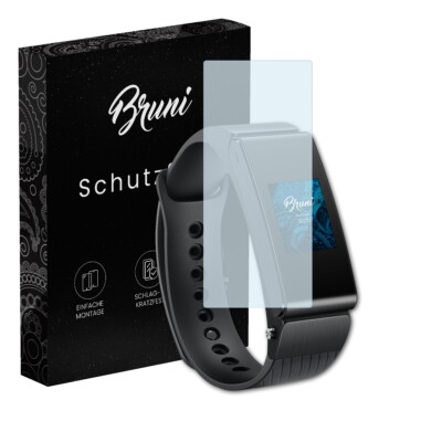 Bruni 2x Folie für Huawei TalkBand B2 Schutzfolie Displayschutzfolie