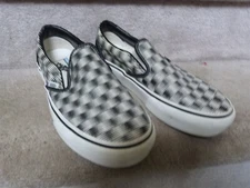 Vans of the Wall Black White Optical Illusion Checkered Line Skateboard Mens 7.5