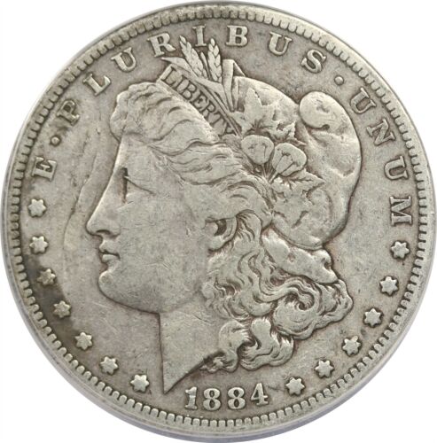 1884-S $1 ANACS VF 20 (Obverse Lamination) Morgan Silver Dollar Mint Error - Picture 3 of 4