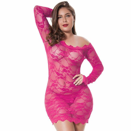 Women Sexy Lingerie Dress Lace Babydoll G-String Underwear Nightwear Plus Size - Picture 19 of 23